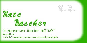 mate mascher business card